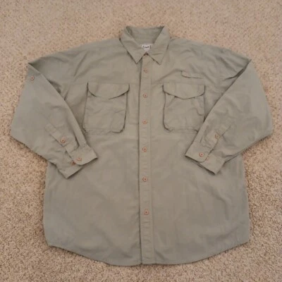 Bimini Bay Shirt Mens 2XL Green Roll Tab Long Sleeve Nylon Button Up Breathable - Image 1 of 4