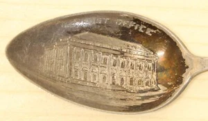Sterling Silber Oklahoma US Post Office monogrammiert Souvenir Löffel X095C - Bild 1 von 6