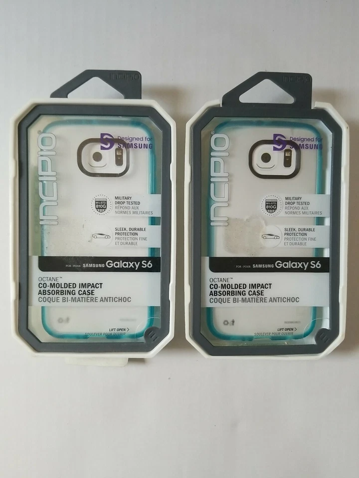  LOTE DE 2 fundas Incipio Octane para Samsung Galaxy S6 - azul escarcha/neón A13 Foto 1 de 4