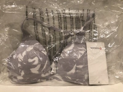 Новый с Ярлыками Lululemon глубокое море бикини плавать верхний A/B ~ мини цветок белое серебро сирень ~ Sz 4 - Изображение 1 из 4