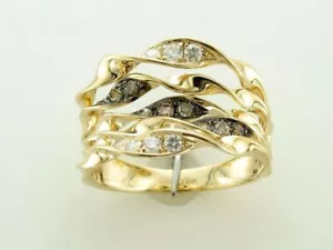 LeVian 14K Yellow Gold Brown Diamond 0.33 cts Cocktail Ring Size 6.5 - Picture 1 of 1
