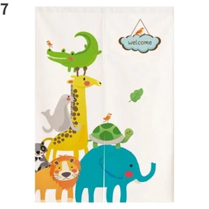 1x Cute Cartoon Animals Door Curtain Childrens Bedroom Short Drape Door Decors  - Picture 1 of 21