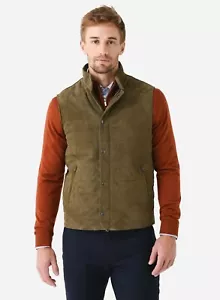 NWT PETER MILLAR Vantage Suede Vest in Loden Size S. $1498. - Picture 1 of 6