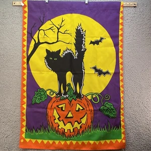 Bandera de jardín de Halloween aproximadamente 29”x 40” truco o trato doble cara - Imagen 1 de 11