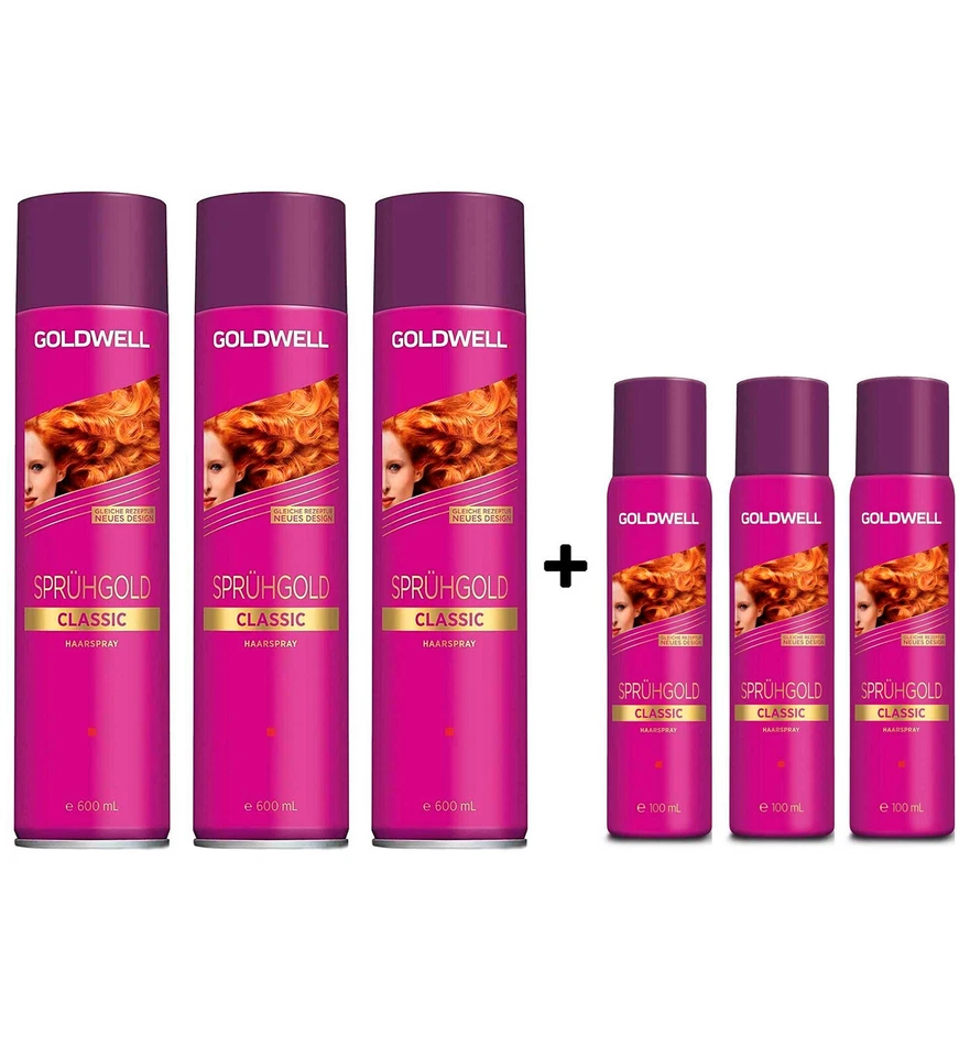 Goldwell Sprühgold Classic unisex, Haarspray Aktion 3x 600ml + 3x 100ml = 2100ml - Bild 1 von 1