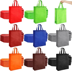 80 Pcs Non Woven Tote Bags Bulk Large Reusable Gift Bag Reusable Grocery Bags - Picture 1 of 8