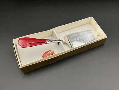 Vintage Cake Slice Trowel - Sydenham Silver Plated With Red Handle In Box - image 1 of 4