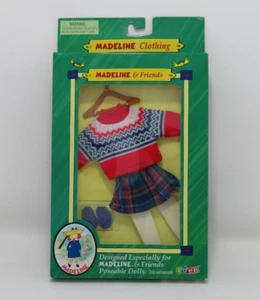 Madeline & Friends Sweater Plaid Skirt Clothes Outfit 8” Eden Poseable Doll New - Picture 1 of 11
