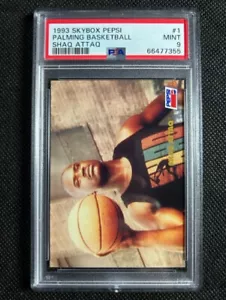 Skybox Pepsi Shaquille O'Neal 1993 radiocontrol novato Shaq Attack #1 Magic PSA 9 como nuevo - Imagen 1 de 2