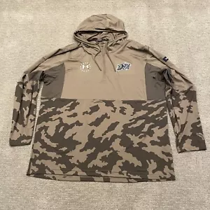 Navy Midshipmen Hoodie Mens 3XL 1/4 Zip Performance Pullover Camo Under Armour - Picture 1 of 12