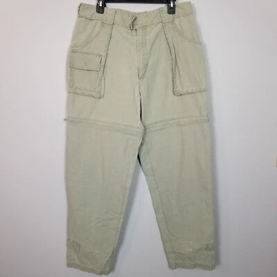 CABELA'S OUTDOOR GEAR Convertible Cremallera Pierna Asiento Reforzado Senderismo Pantalones Tostado 38 Foto 1 de 4