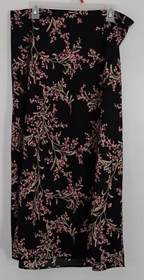 Dresbarn черный цветочный юбка стороны молнии кнопка закрыть женский размер 16 подержанные  - Изображение 1 из 4