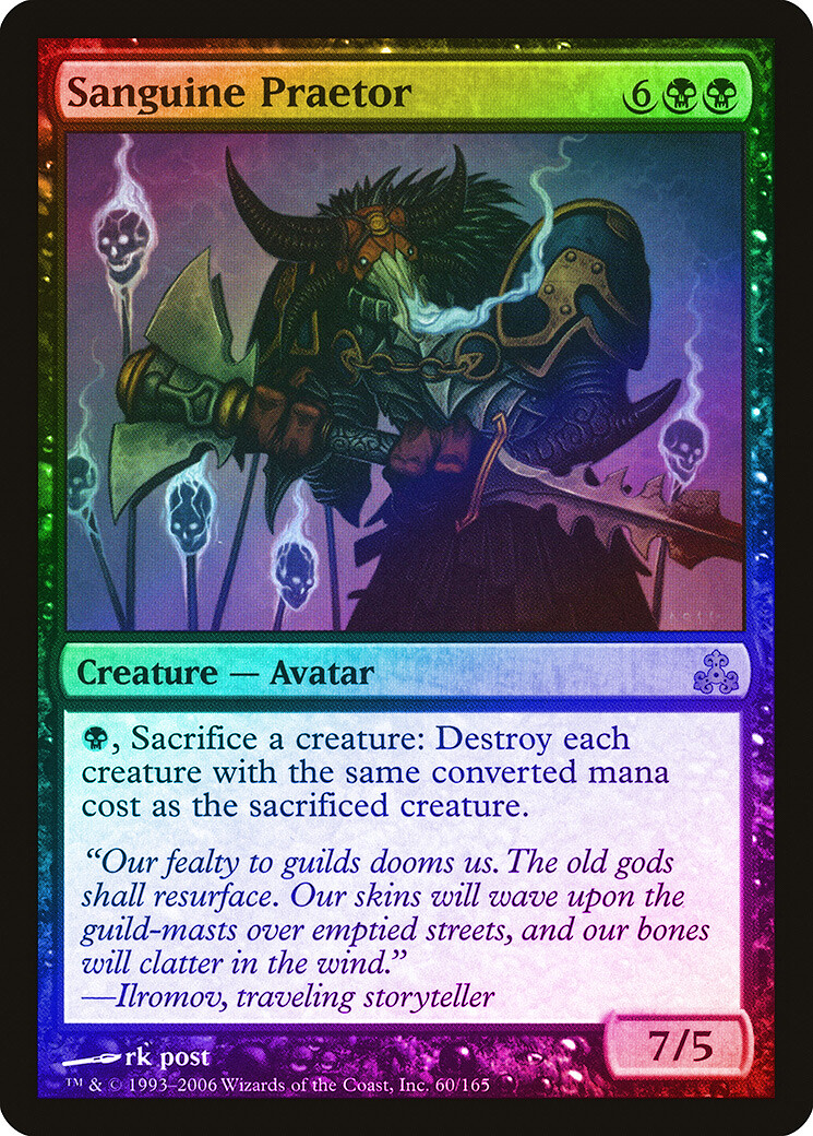 Sanguine Praetor 1x FOIL GPT MTG Guildpact Rare MINT black Sanguine Praetor 1x FOIL GPT MTG Guildpact Rare MINT black