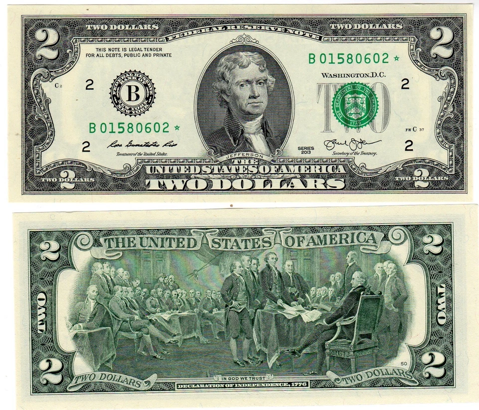 STATI UNITI AMERICANI USA banconota $2 dollari 2013 *STELLA STELLA B NEW YORK... - Immagine 1 di 1