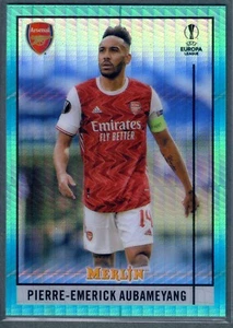2020-21 Topps Merlin Chrome Pierre-Emerick Aubameyang Aqua Prism Refractor #43 - Bild 1 von 2