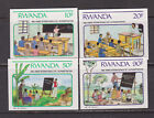 Rwanda mint imperforated set -     International Literacy Year 1991