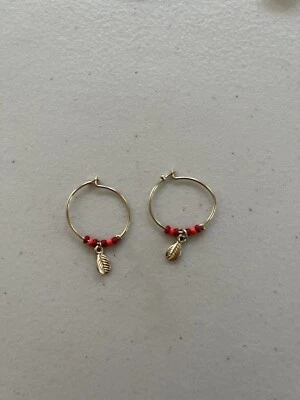 Moda Joyería Aro Tono Dorado Mini Pendientes Pluma Mujer Accesorios Foto 1 de 4