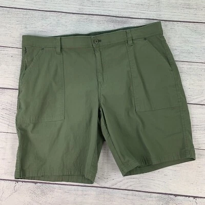 Pantalones cortos para hombre WeatherProof talla 40 oliva frente plano mezcla de algodón 6 bolsillos Foto 1 de 4