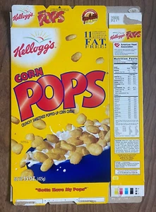 KELLOGG'S CORN POPS CEREAL-1997- VINTAGE FLAT CEREAL BOX - Picture 1 of 2