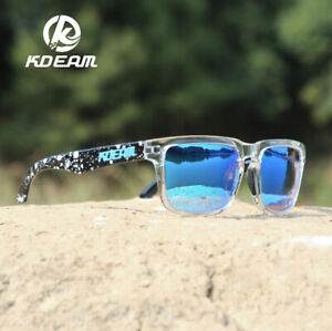 KDEAM Sport Polarized Square Sunglasses For Men Women Driving Fishing Glasses 