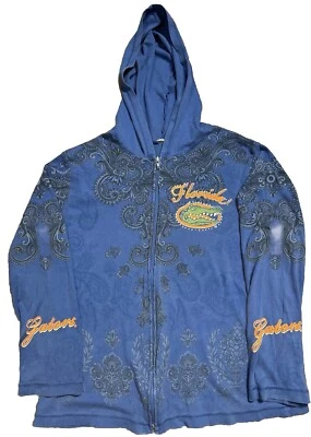 Sudadera con Capucha Cremallera Completa De Colección Y2K Florida Gators Cachemira Deslumbrada Cyber Foto 1 de 4