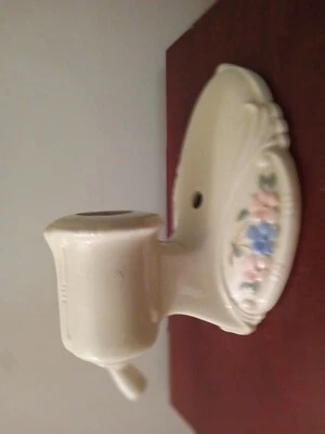 Керамическое настенное бра - с цветочным рисунком - Изображение 1 из 3