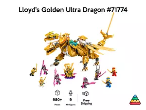 NEW Lloyd’s Golden Ultra Dragon #71774 Building Bricks Toy Set gift - Picture 1 of 4