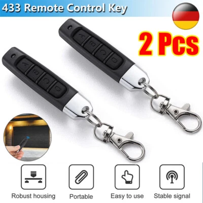 2 X 433MHZ Universal Fernbedienung Garagentor Fernbedienung Handsender Toröffner - Bild 1 von 4