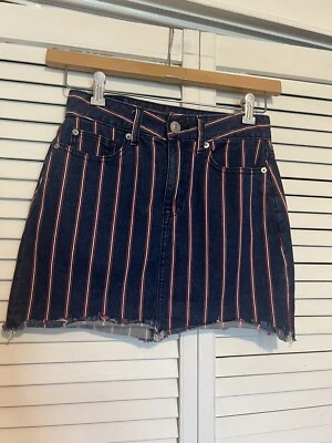 AMERICAN EAGLE Mujer Talla 0 Falda Mini Denim Jean Elástico Lápiz Recto Foto 1 de 4