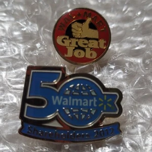 Juego de prendedores WALMART accionistas 50 prendedores de solapa asociados coleccionables (lote de 2) - Imagen 1 de 5