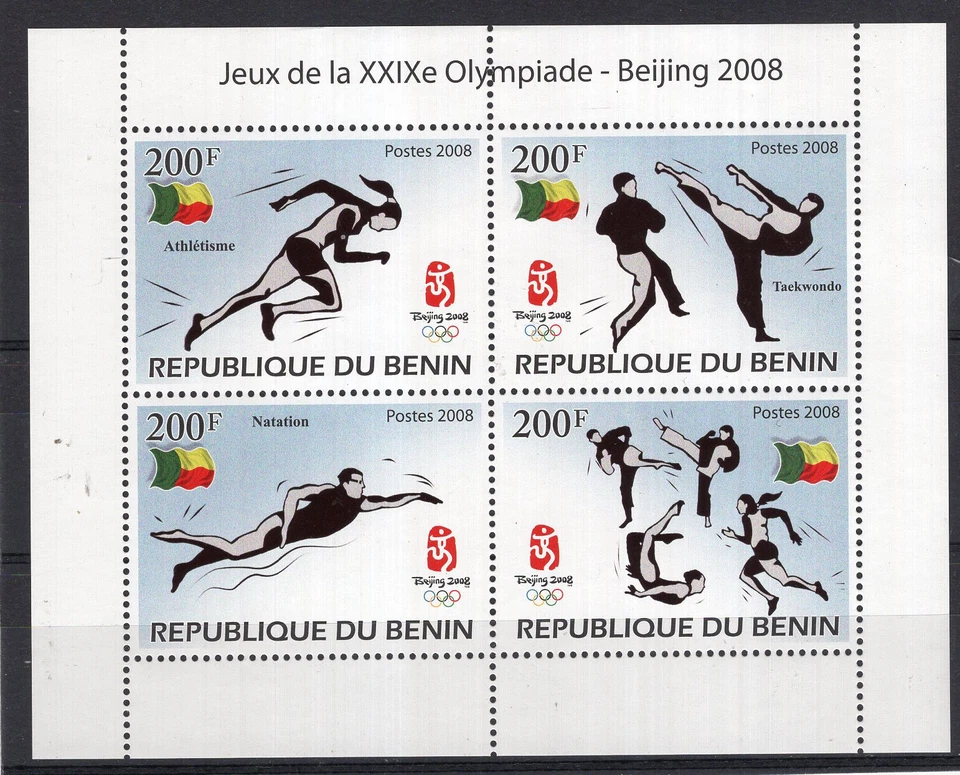 OLYMPIC, 2088, BENIN, YV # 987/92, SET COMPLETO, MNH Foto 1 de 1