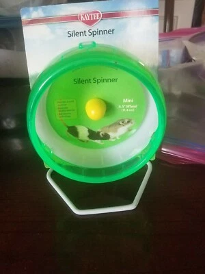 Kaytee Silent Spinner Small Pet Wheel Ball Bearing Technology Lime Green-NEW - Image 1 of 4