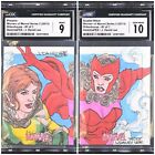 Marvel Sketch 2 Card Puzzle - Phoenix & Scarlet Witch - David Lee - Cgc 10