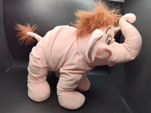 Disney On Ice pink Plush Elephant Hathi Jr 15" Jungle Book Brown Mane Tail - Picture 1 of 11