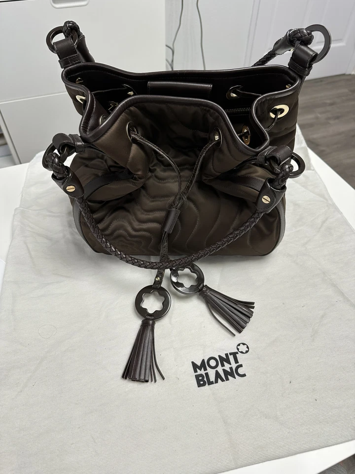 Mont Blanc Women's Bag Brown Color, Double Handle and Inside Pocket and Strap - Image 1 of 4