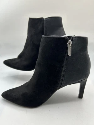 Bota Circus by Sam Edelman para mujer talla 8,5 negra gamuza tacón de aguja botín al tobillo Foto 1 de 4