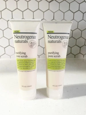 2x Neutrogena Naturals Exfoliante Purificante de Poros Limpieza Facial Piel 4oz Cada Nuevo Foto 1 de 2