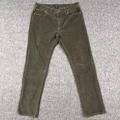 Мужские штаны J Crew 31x30 (подходит 31x28,5) зеленые гибкие узкие вельветовые эластичные современные - Изображение 1 из 4