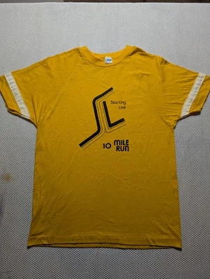 De colección Años 70 Puntada Única 10 Millas Correr Línea de Salida Correr Barra Azul Campeón Grande  Foto 1 de 4