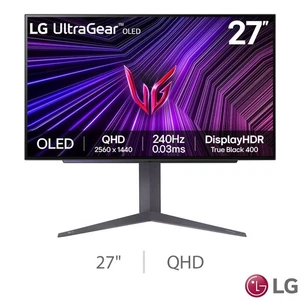 LG UltraGear 27 Inch QHD 240Hz OLED Gaming Monitor, 27GS95QE-B - Picture 1 of 8