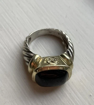 David Yurman Noblesse Onyx Ring. size 6.75. 14K Gold/Sterling Silver. Authentic - Image 1 of 4