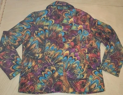 Chaqueta Blazer Chicos Negrita Pluma Abstracta Dorado Metálico Multicolor Talla 3 Foto 1 de 4