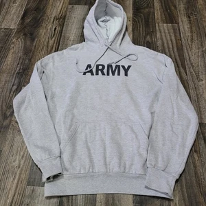 Vintage 90s Military US ARMY Hooded Sweatshirt Physical Fitness Medium Hoodie - Picture 1 of 9