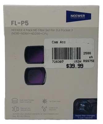 NEEWER FL-P5 4er Pack Magnetic (ND + CPL) Filter Set für DJI Osmo Pocket 3 - Bild 1 von 3
