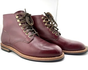 Botas de cuero con cordones Grant Stone Diesel para hombre 8D carmesí Chromexcel - Imagen 1 de 11