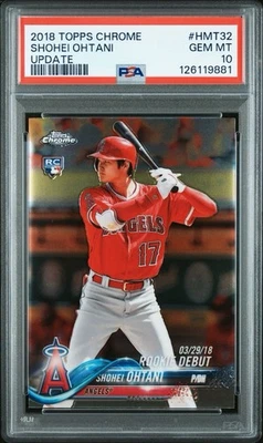 2018 Topps Chrome Update Shohei Ohtani Rookie Debut #HMT32 RC PSA 10 Gem Mint - Image 1 of 3