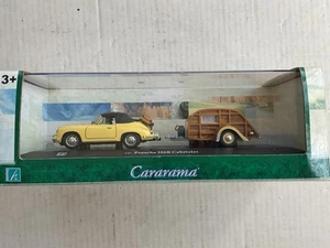 CARARAMA PORSCHE 356B CABRIOLET with Travel Trailer   - Picture 1 of 3