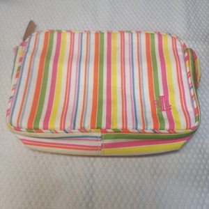 Lauren Ralph Lauren Kosmetiktasche Schminktasche gestreift Mehrfarbig RLL Logo - Bild 1 von 6