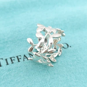 Tiffany & Co. Paloma Picasso Sterlingsilber breiter Olivenblatt Bandring Größe 7 - Bild 1 von 8