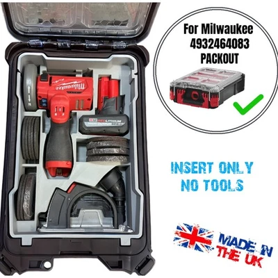 Milwaukee Packout Insert Tray Compact Organiser M12 Cut Off Tool   M12 FCOT-0 - Image 1 of 4